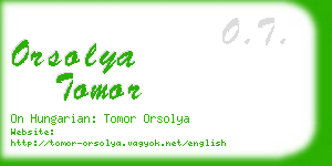 orsolya tomor business card